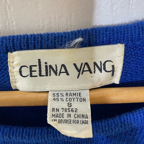 Celina Yang Womens Vintage Sequin Floral Sweater - Picture 8 of 9